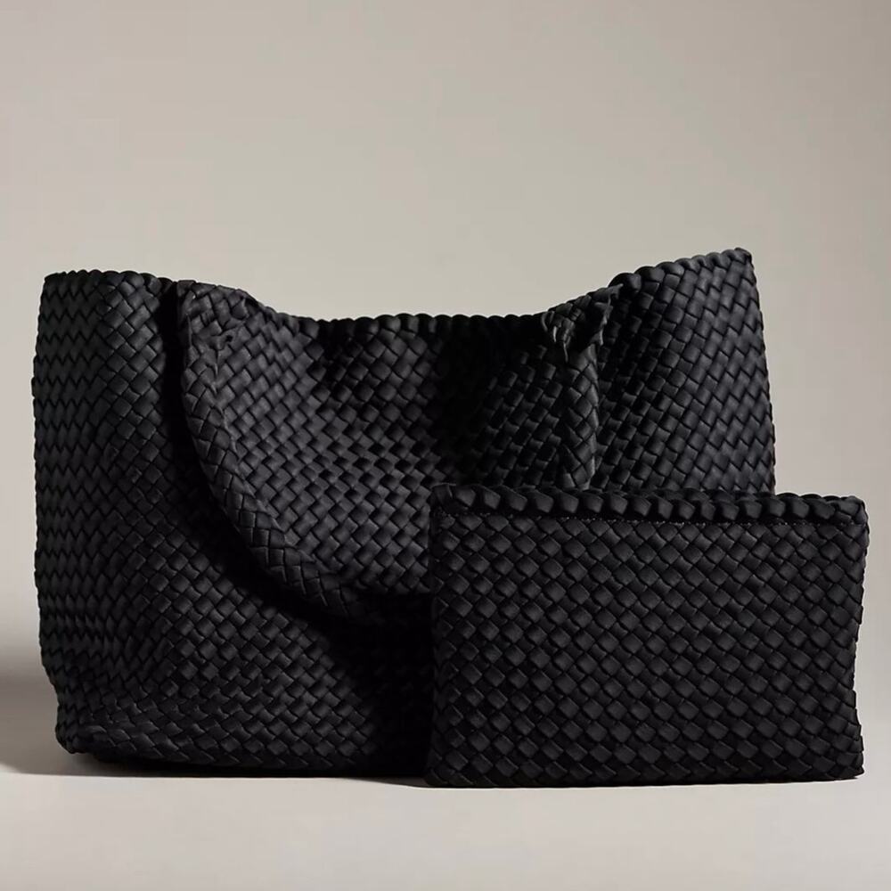 Sol and Selene Sky’s The Limit Large Tote &. Pouch in Black NWT Quiet Luxury